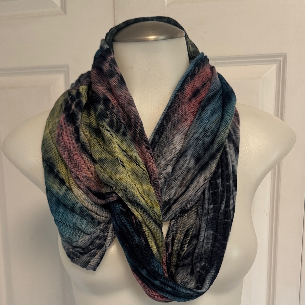 Mudd Vibrant Tie-Dye Infinity Scarf